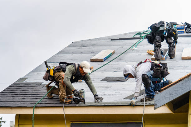 Professional Gutter Installation technician working in Cobalt, CT